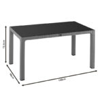 Τραπέζι Explore με UV protection PP καφέ 150x90x73.5εκ - Image 3