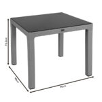 Τραπέζι Explore με UV protection PP cappucino 90x90x73.5εκ - Image 3