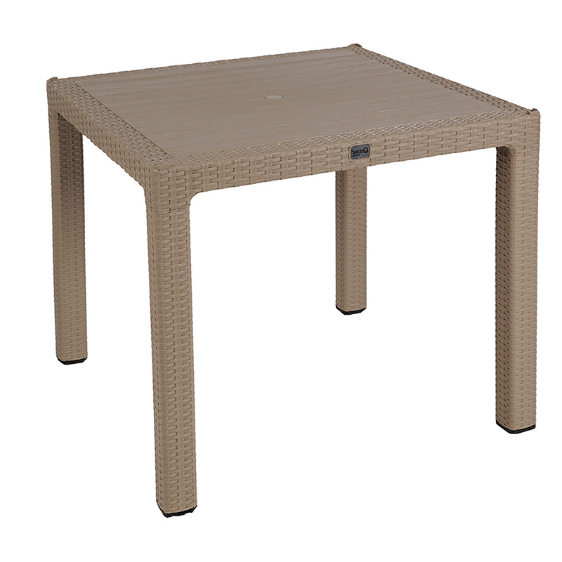 product_pako_253-000032 Τραπέζι Explore με UV protection PP cappucino 90x90x73.5εκ - Image 1