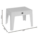 Τραπέζι Cosmic PP λευκό 55x40x43.5εκ - Image 3