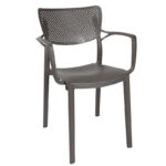 Τραπεζαρία Icon-Frontline σετ 3τεμ PP σε ανθρακί απόχρωση - Image 2