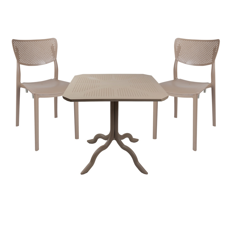 product_pako_253-000095 Τραπεζαρία Icon-Ignite σετ 3τεμ PP σε cappuccino απόχρωση - Image 1