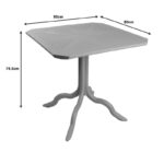 Τραπέζι Icon PP σε απόχρωση cappucino 80x80x74.5εκ - Image 4