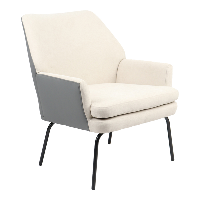 product_pako_255-000042 Πολυθρόνα Kieran ύφασμα μπεζ-γκρι - πόδι μαύρο 77x69x82.5εκ - Image 1