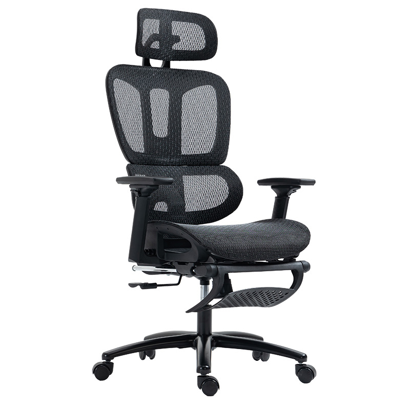 product_pako_256-000001 Καρέκλα γραφείου διευθυντή με υποπόδιο Verdant Premium Quality mesh χρώμα μαύρο - Image 1
