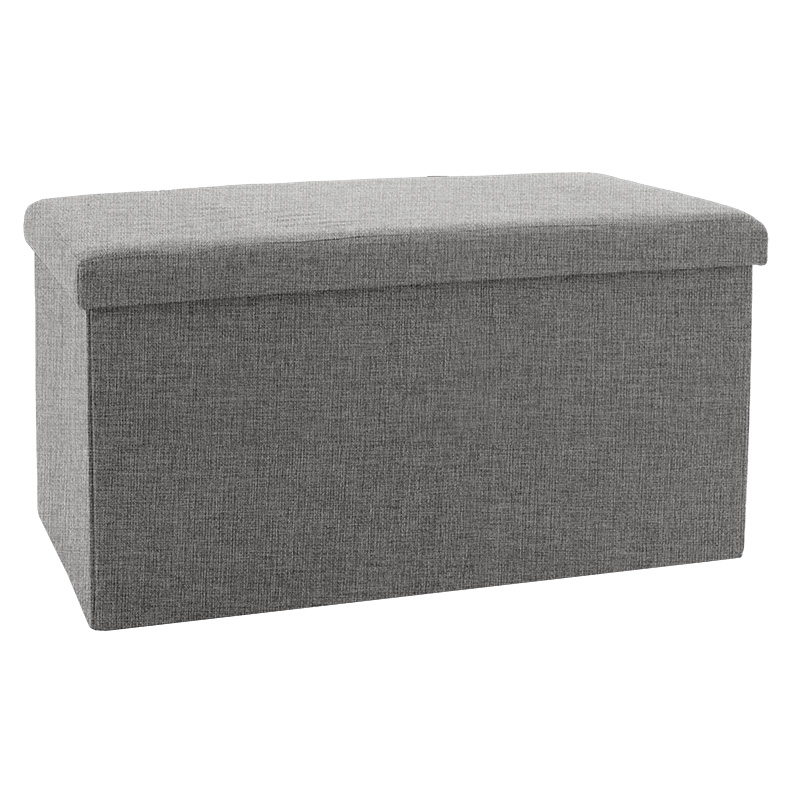 product_pako_257-000001 Σκαμπό-μπαούλο Greatness ύφασμα γκρι 76x38x38εκ - Image 1