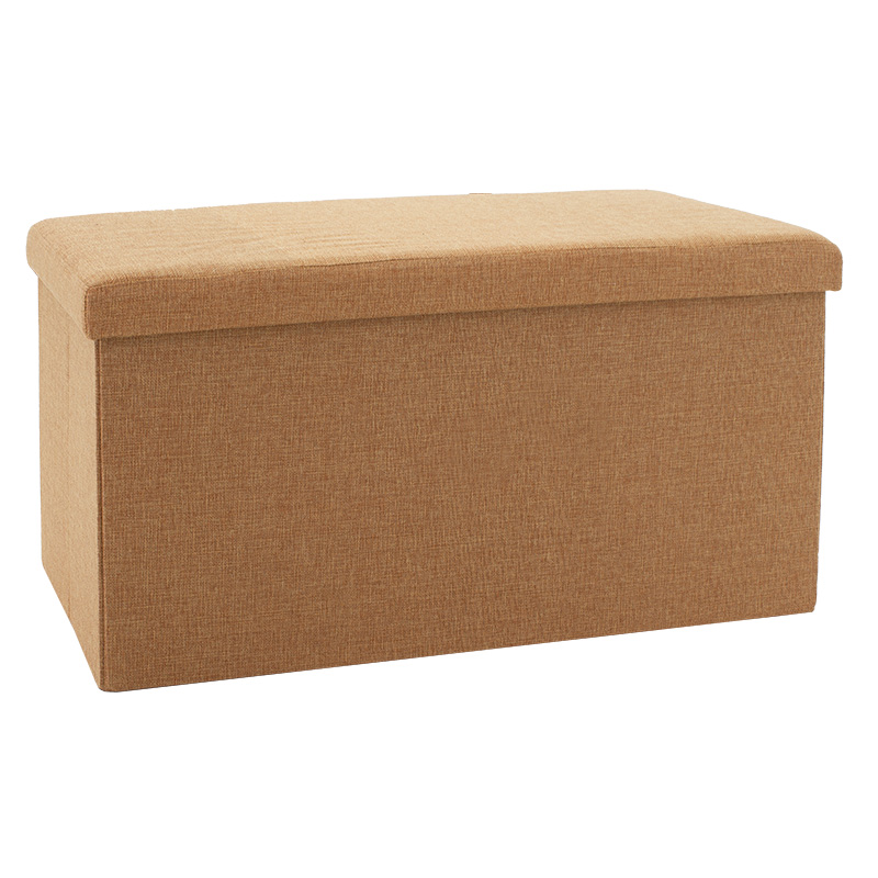 product_pako_257-000002 Σκαμπό-μπαούλο Greatness ύφασμα μπεζ 76x38x38εκ - Image 1