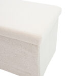 Σκαμπό-μπαούλο Forward ύφασμα μπουκλέ ivory 76.5x38x37.5εκ - Image 4