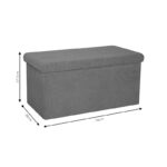 Σκαμπό-μπαούλο Forward ύφασμα μπουκλέ ivory 76.5x38x37.5εκ - Image 5