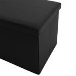 Σκαμπό-μπαούλο Cooperation pu μαύρο 76x38x38εκ - Image 4