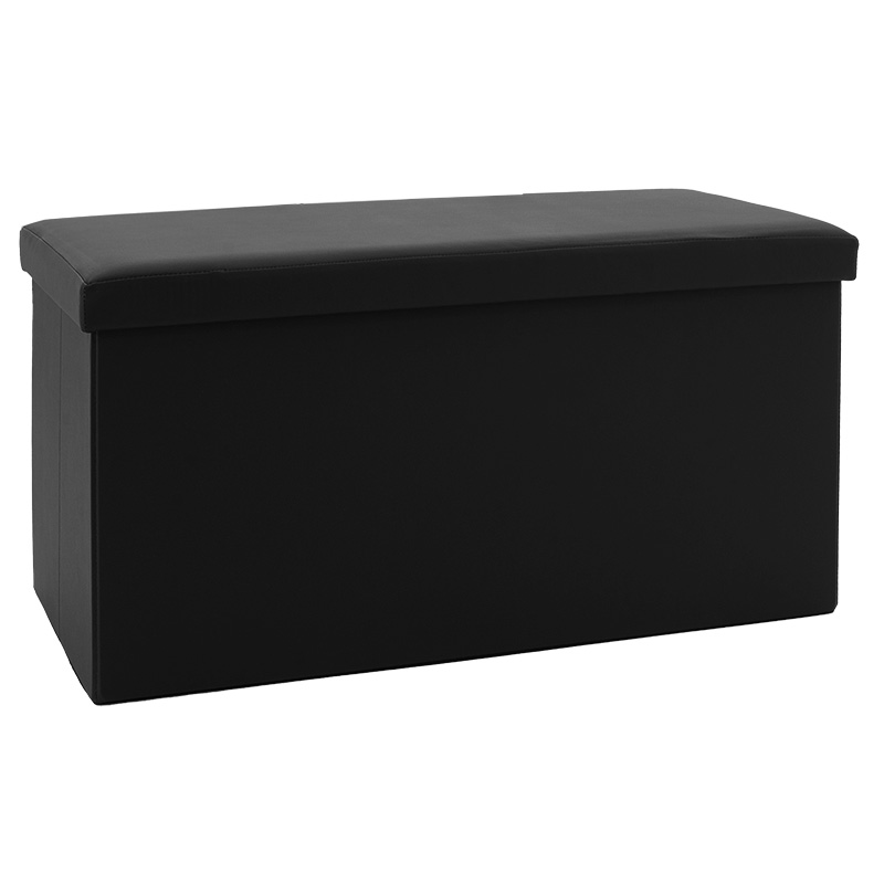 product_pako_257-000006 Σκαμπό-μπαούλο Cooperation pu μαύρο 76x38x38εκ - Image 1
