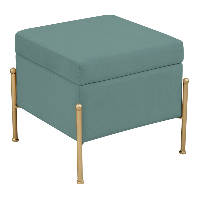 product_pako_257-000016 Σκαμπό-μπαούλο Panton φυστικί-χρυσό 40x40x36.5εκ - Image 1