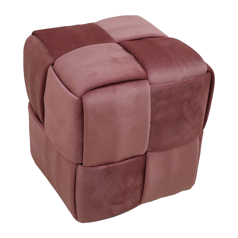 product_pako_257-000030 Σκαμπό Jisko σάπιο μήλο βελούδο 38x38x40εκ - Image 1