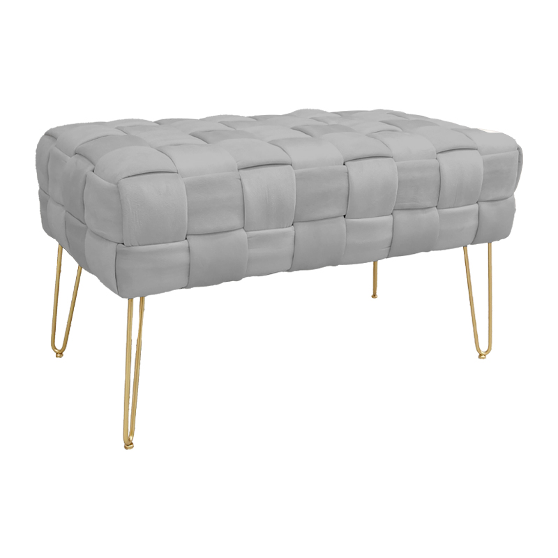 product_pako_257-000031 Σκαμπό Wenzo γκρι βελούδο 82x43x46εκ - Image 1