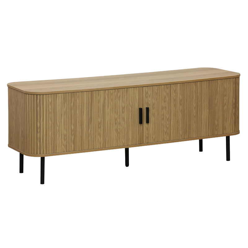 product_pako_260-000006 Έπιπλο τηλεόρασης Scandi MDF φυσικό με μεταλλικά μαύρα πόδια 150x45x57.5εκ - Image 1