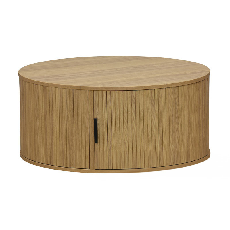product_pako_260-000009 Τραπέζι σαλονιού Scandi MDF σε φυσική απόχρωση Φ80x35.5εκ - Image 1
