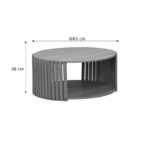 Τραπέζι σαλονιού Heavenly MDF φυσικό Φ83x38εκ - Image 5
