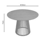 Τραπέζι Domonic φυσικό Φ120x75εκ - Image 5