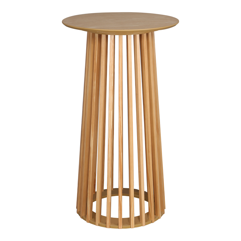 product_pako_260-000022 Τραπέζι μπαρ Domonic mdf φυσικό Φ60x105εκ - Image 1