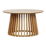 Τραπέζι σαλονιού Domonic mdf/pw σε φυσική απόχρωση Φ80x45εκ - Image 2