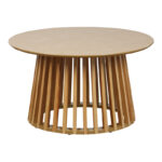 Τραπέζι σαλονιού Domonic mdf/pw σε φυσική απόχρωση Φ80x45εκ - Image 3