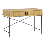 Γραφείο εργασίας Scandi MDF/Metal σε φυσική απόχρωση με μεταλλικά μαύρα πόδια 120x60x76,5εκ