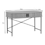 Γραφείο εργασίας Scandi MDF/Metal σε φυσική απόχρωση με μεταλλικά μαύρα πόδια 120x60x76,5εκ - Image 7