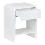 Κομοδίνο Zeplen MDF σε λευκή απόχρωση 40x30x53εκ - Image 3