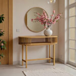 Κονσόλα Nodial MDF/Bamboo σε φυσική απόχρωση 120x39x85εκ