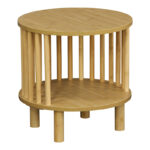 Κομοδίνο Nodial MDF/Bamboo σε φυσική απόχρωση Φ40x40εκ
