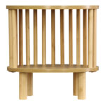 Κομοδίνο Nodial MDF/Bamboo σε φυσική απόχρωση Φ40x40εκ - Image 3