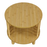 Κομοδίνο Nodial MDF/Bamboo σε φυσική απόχρωση Φ40x40εκ - Image 4