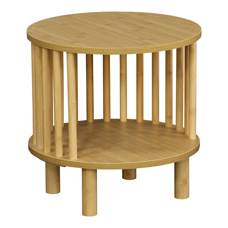 product_pako_260-000028 Κομοδίνο Nodial MDF/Bamboo σε φυσική απόχρωση Φ40x40εκ - Image 1