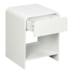 Κομοδίνο Lemperto MDF σε λευκή απόχρωση 40x40x53εκ - Image 2
