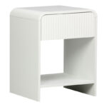 Κομοδίνο Lemperto MDF σε λευκή απόχρωση 40x40x53εκ