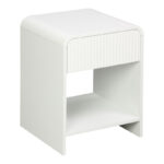 Κομοδίνο Lemperto MDF σε λευκή απόχρωση 40x40x53εκ - Image 4