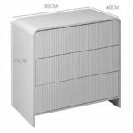 Συρταριέρα Zeplen MDF σε λευκή απόχρωση 80x40x75εκ - Image 5