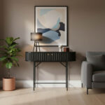 Κονσόλα Zakro MDF-μέταλλο σε μαύρη απόχρωση 100x35x75εκ