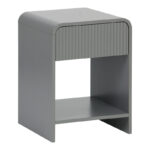 Κομοδίνο Lemperto MDF σε γκρι απόχρωση 40x40x53εκ