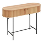 Κονσόλα Zakro MDF-μέταλλο σε oak απόχρωση 80x30x70εκ - Image 2