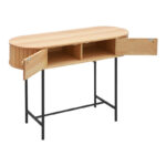 Κονσόλα Zakro MDF-μέταλλο σε oak απόχρωση 80x30x70εκ - Image 3