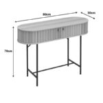 Κονσόλα Zakro MDF-μέταλλο σε oak απόχρωση 80x30x70εκ - Image 4