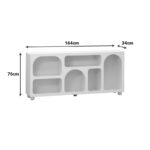 Μπουφές Emersi με ράφια mdf σε λευκή απόχρωση 164x34x76εκ - Image 9