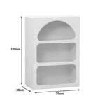 Βιβλιοθήκη-ραφιέρα Emersi mdf σε λευκή απόχρωση 70x35x100εκ - Image 9