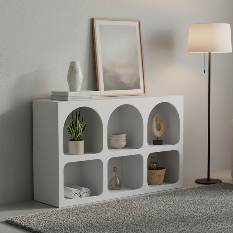 product_pako_260-000040 Μπουφές Emersi με ράφια mdf σε λευκή απόχρωση 120x35x76εκ - Image 1