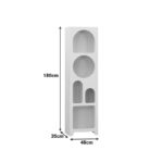 Βιβλιοθήκη Emersi mdf σε λευκή απόχρωση 48x35x180εκ - Image 7