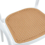 Πολυθρόνα Ember στοιβαζόμενη με UV protection PP μπεζ- λευκό 52.5x56.5x81εκ. - Image 5