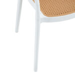 Πολυθρόνα Ember στοιβαζόμενη με UV protection PP μπεζ- λευκό 52.5x56.5x81εκ. - Image 7