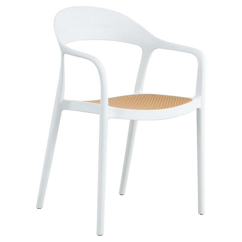 product_pako_262-000005 Πολυθρόνα Ember στοιβαζόμενη με UV protection PP μπεζ- λευκό 52.5x56.5x81εκ. - Image 1