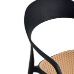 Πολυθρόνα Ember στοιβαζόμενη με UV protection PP μπεζ-μαύρο 52.5x56.5x81εκ. - Image 6